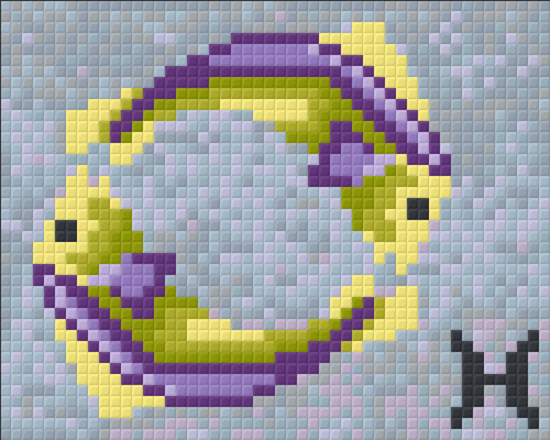 Pisces Zodiac Sign One [1] Baseplate PixelHobby Mini-mosaic Art Kit image 0